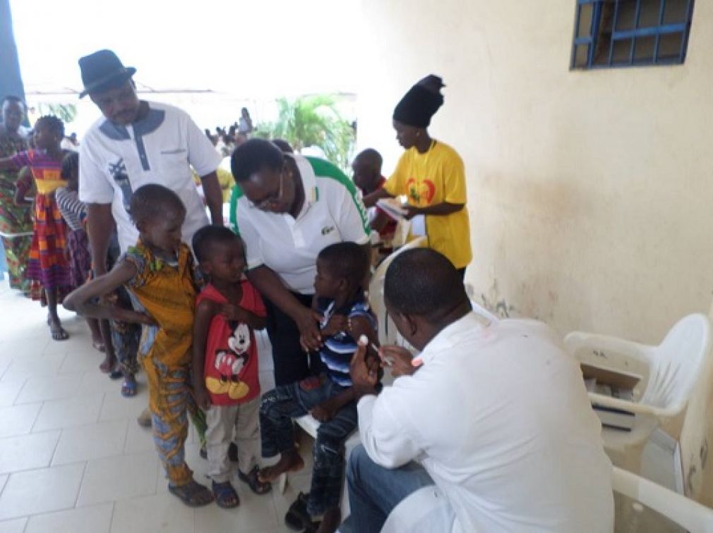 La séance de vaccination à Port Bouët