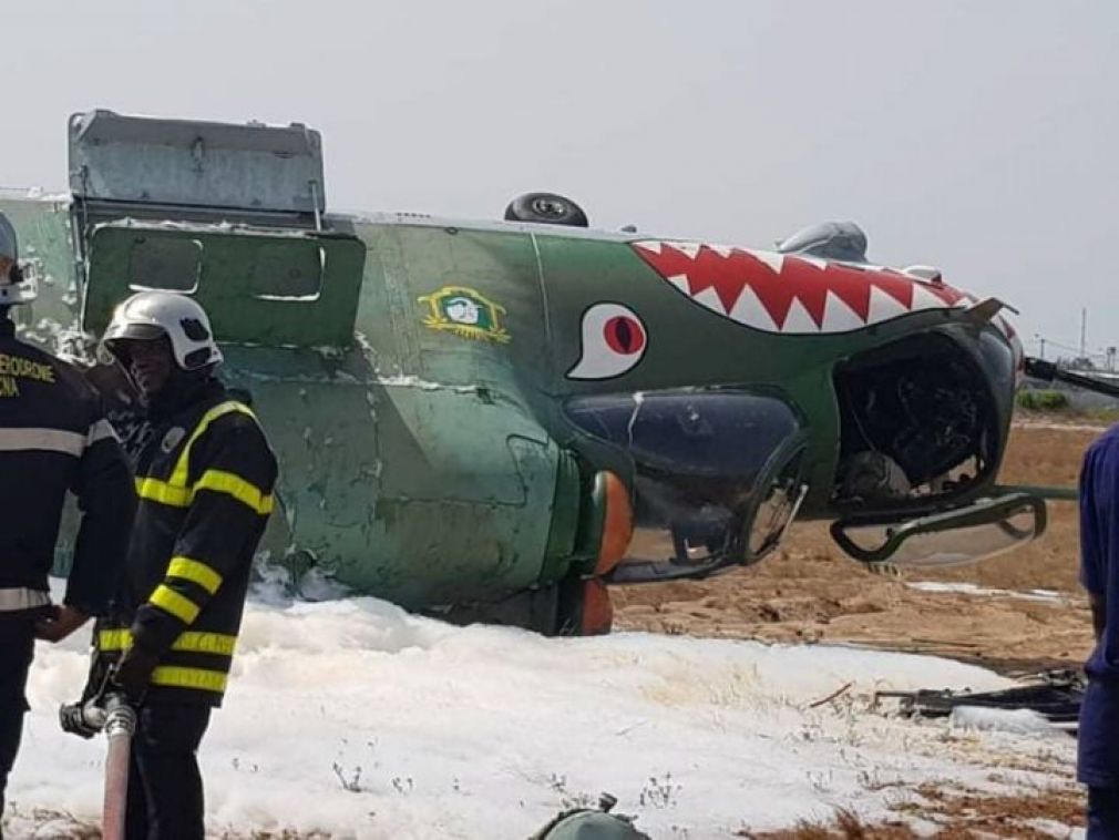 Crash d’un hélicoptère militaire MI-24 à Abidjan /Deux blessés et des dégâts matériels